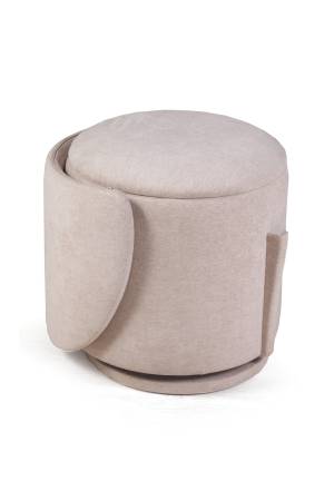 Бабл пуф с кручением, шенилл puffy бежевый