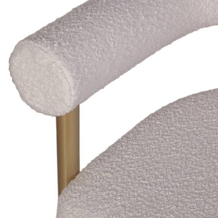 Кресло Бигги, букле Turin ivory / опоры золото