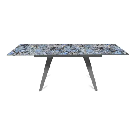 Стол раскладной Рейн (140+40+40), керамика глянцевая Lemurian Blue