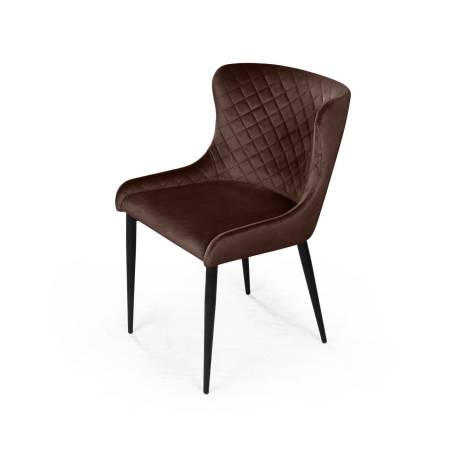 Стул ДЖАЗ ромб, комплект (4шт), бархат коричневый 12/черный конус