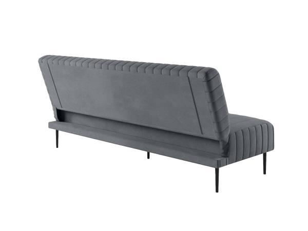Baccara диван-кровать трехместный прямой без подлокотников, бархат серый 27