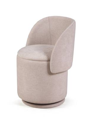 Бабл пуф с кручением, шенилл puffy бежевый