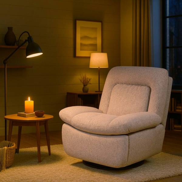 Кресло-глайдер КЛИМ, микромех Rozy ivory