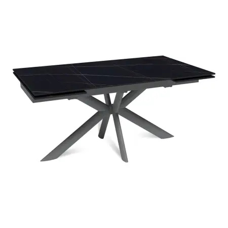 Стол раскладной Стронг (160+40+40), керамика матовая Black Gold