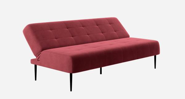 Monaco диван-кровать прямой трехместный, без подлокотников, бархат бордовый 16