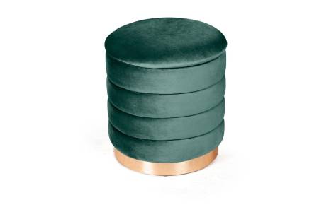 Пуф Фред малый, бархат зеленый 19