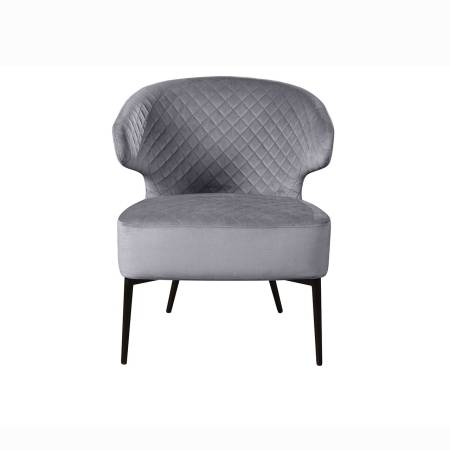 Кресло Ричард ромб, бархат серый 27