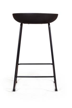 Стул полубарный ЛЕО пластик черный