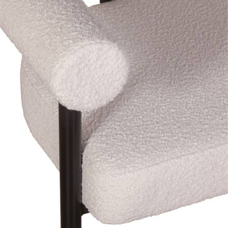 Диван Бигги, букле Turin ivory / опоры черные