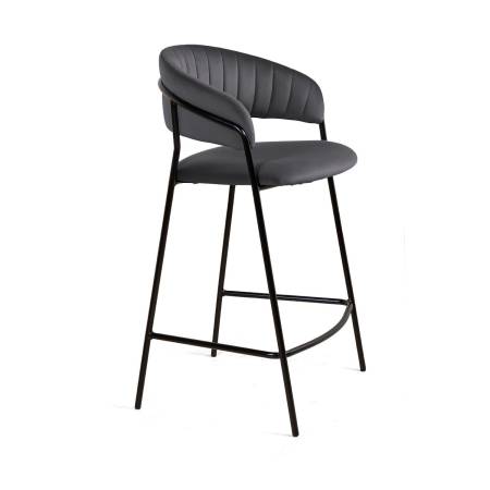 Стул полубарный Келли, бархат серый 27