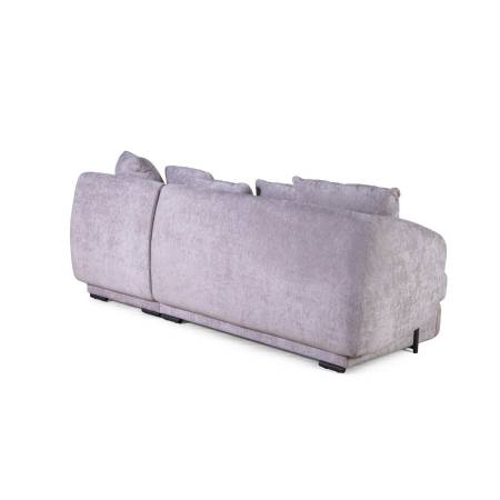 Бабл диван-кровать с шезлонгом, механизм «дельфин», шенилл Reef silver