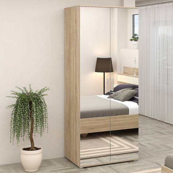 Шкаф для одежды СИЛЬВИЯ, ШО-02(зр), фасад зеркало