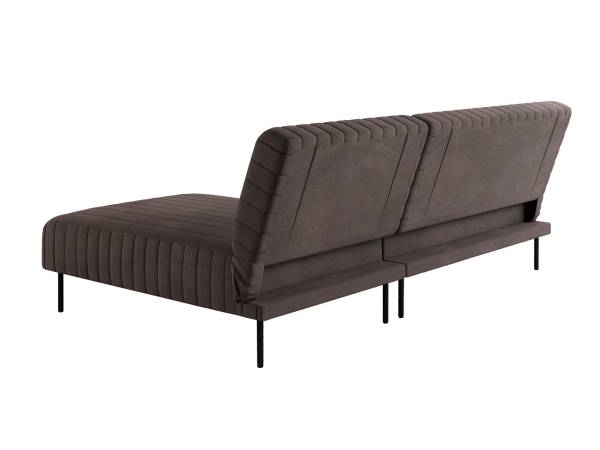 Baccara диван-кровать с шезлонгом, без подлокотников, бархат 13