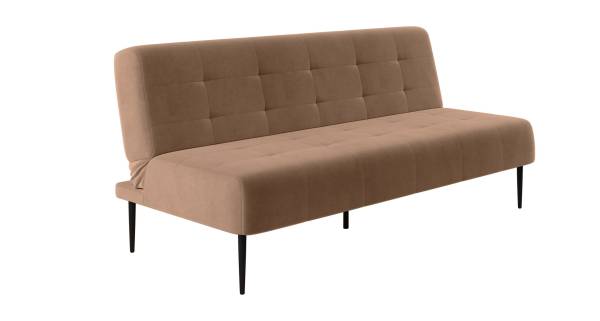 Monaco диван-кровать прямой трехместный, без подлокотников, бархат тёмно-коричневый 12