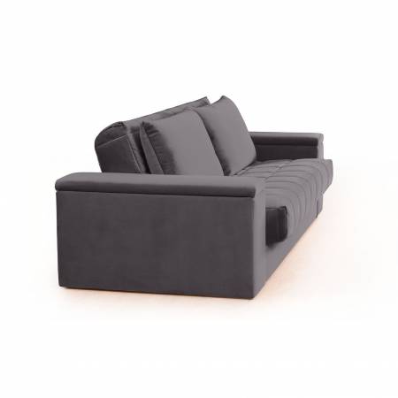 Verona диван-кровать прямой велюр серый