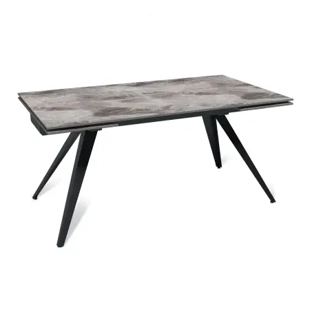 Стол раскладной Асти (160+40+40), керамика глянцевая Italian Dark Grey