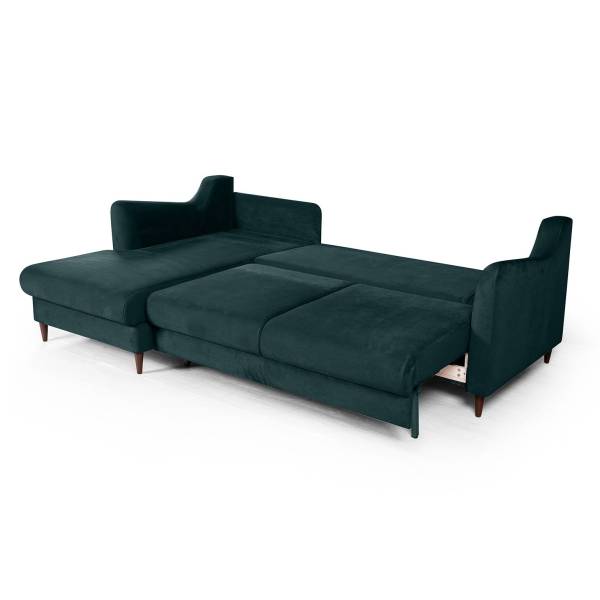 Stockholm диван-кровать с шезлонгом велюр зеленый
