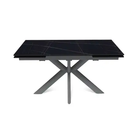 Стол раскладной Strong (140+40+40), керамика матовая Black Gold