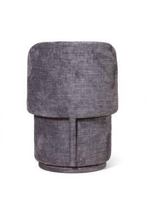 Бабл пуф с кручением, микромех Rozy dark grey