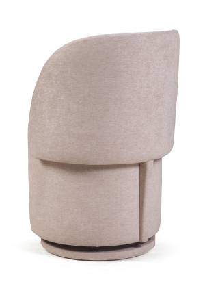 Бабл пуф с кручением, шенилл puffy бежевый