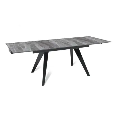 Стол раскладной Рейн (140+40+40), керамика глянцевая Italian Light Grey