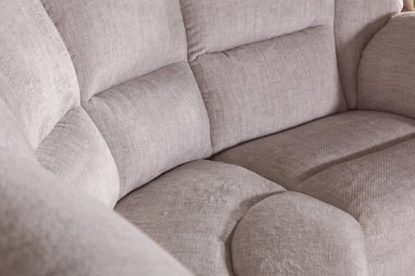 Сан-Ремо угловой диван-кровать с реклайнером, микромех Rozy ivory