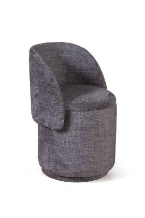 Бабл пуф с кручением, микромех Rozy dark grey