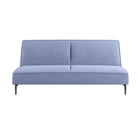Эсте диван-кровать трехместный, прямой, без подлокотников, велюр серый Velutto 46