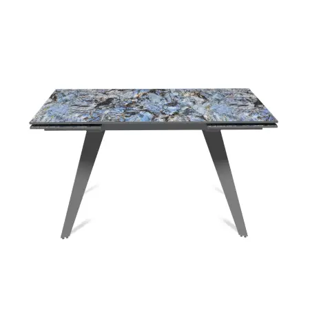 Стол раскладной Рейн (140+40+40), керамика глянцевая Lemurian Blue