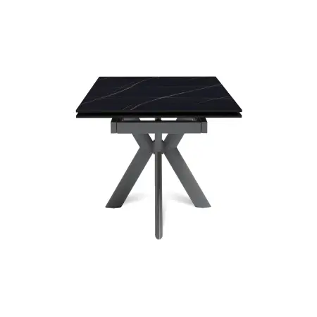 Стол раскладной Strong (140+40+40), керамика матовая Black Gold