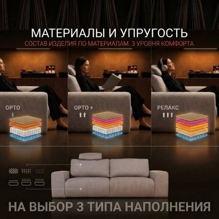 Космо ОРТО, диван-кровать с шезлонгом терминальным