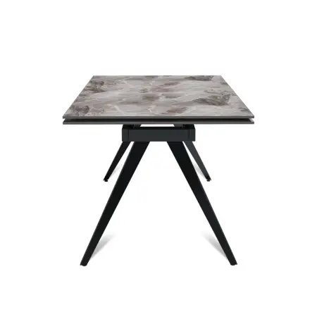 Стол раскладной Асти (160+40+40), керамика глянцевая Italian Dark Grey