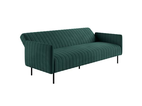 Baccara диван-кровать трехместный прямой с подлокотниками, бархат 87