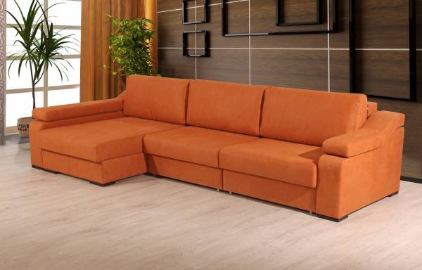 Престиж-01 А диван-кровать с шезлонгом с коротким подлокотником