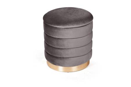 Пуф Фред малый, бархат антрацит 14