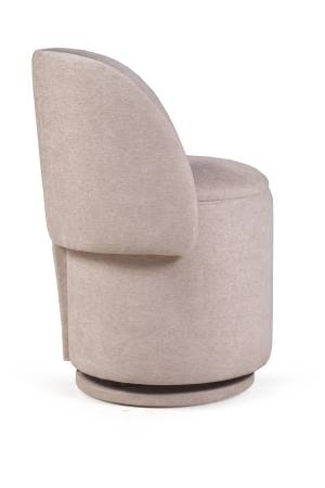 Бабл пуф с кручением, шенилл puffy бежевый