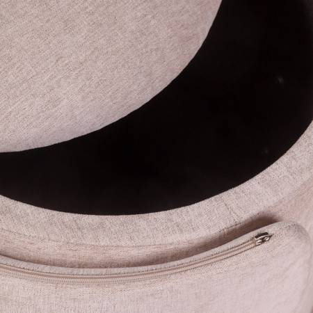 Бабл пуф с кручением, шенилл puffy бежевый