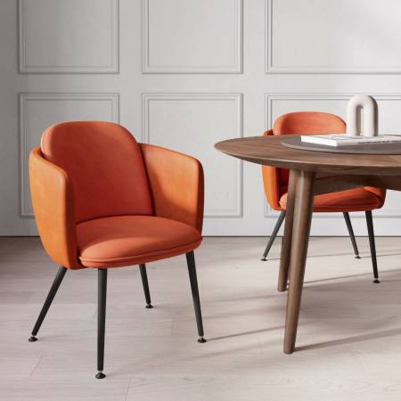 Стул с подлокотниками Phoenix (Феникс), ткань комбинированная с иск кожей