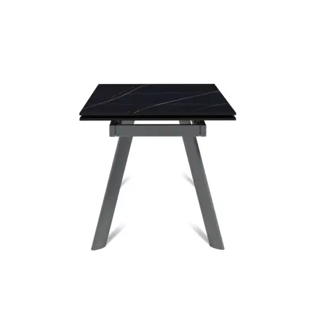 Стол раскладной Stone (120+30+30), керамика матовая Black Gold