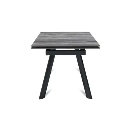 Стол раскладной Stone (140+40+40), керамика глянцевая Italian Light Grey