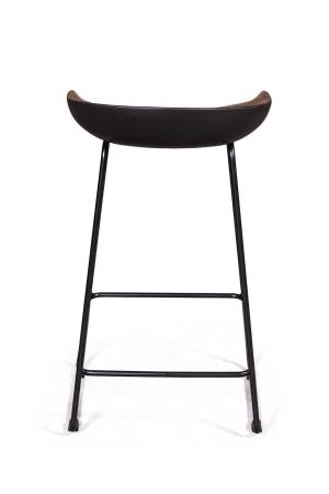 Стул полубарный ЛЕО пластик черный