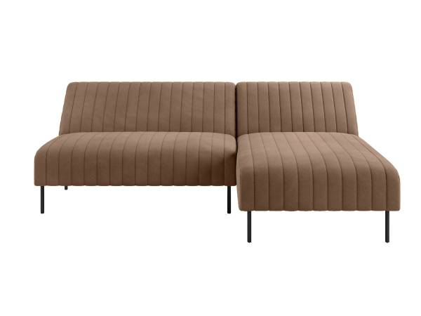 Baccara диван-кровать с шезлонгом, без подлокотников, бархат коричневый 12