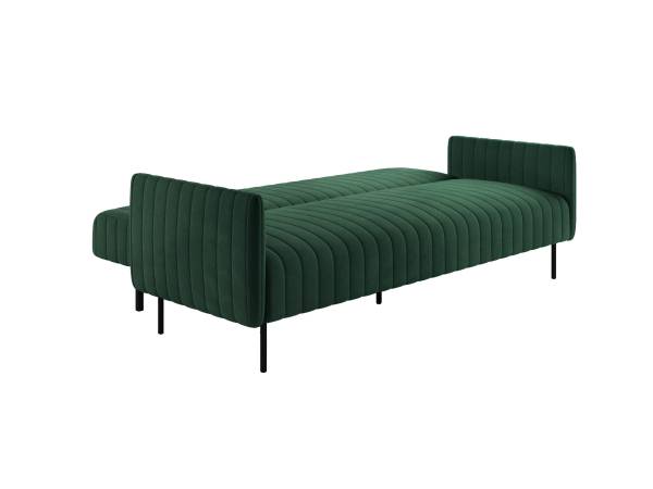 Baccara диван-кровать трехместный прямой с подлокотниками, бархат зеленый 19