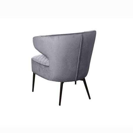 Кресло Ричард ромб, бархат серый 27