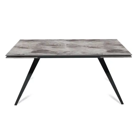 Стол раскладной Асти (160+40+40), керамика глянцевая Italian Dark Grey