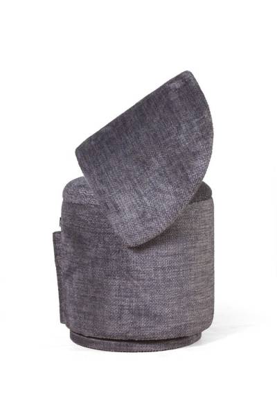 Бабл пуф с кручением, микромех Rozy dark grey