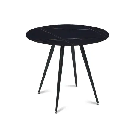 Стол круглый НИК 90, керамика матовая Black Gold