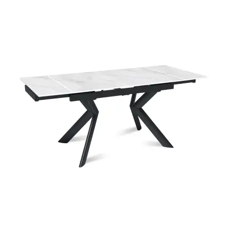 Стол раскладной Bridge (120+30+30), керамика матовая Snow Mountain Stone