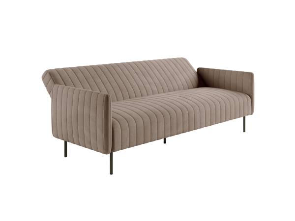 Baccara диван-кровать трехместный прямой с подлокотниками, бархат 25