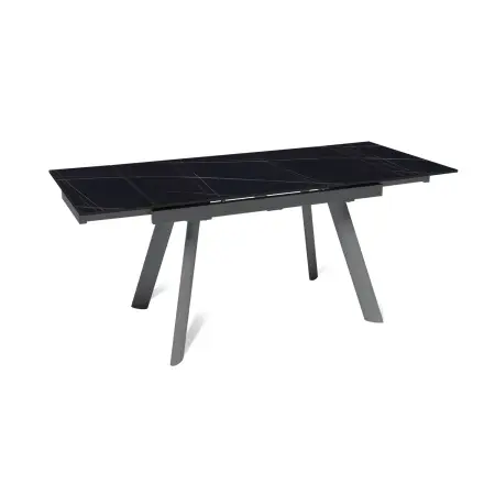 Стол раскладной Stone (120+30+30), керамика матовая Black Gold